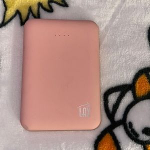 baby pink portable charger
